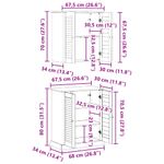 Casa si Gradina - Mobilier - Mobilier baie - Corpuri baie - Set de mobilier pentru baie 2 pcs Maro 67.5 x 34 x 80 cm - Infinity.ro