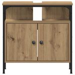 Casa si Gradina - Mobilier - Seturi de mobilier - Seturi baie - Set de mobilier pentru baie 3 piese Stejar artizanal Lemn ingineresc - Infinity.ro