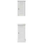 Casa si Gradina - Mobilier - Mobilier baie - Corpuri baie - Set de mobilier pentru baie cu raft cu depozitare cu usa 2 pcs alb antichizat - Infinity.ro
