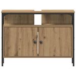 Casa si Gradina - Mobilier - Seturi de mobilier - Seturi baie - Set de mobilier pentru baie 3 piese Stejar artizanal Lemn ingineresc - Infinity.ro