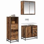 Casa si Gradina - Mobilier - Seturi de mobilier - Seturi baie - Set de mobilier pentru baie 3 pcs Lemn vechi 35 x 37.5 x 100 cm - Infinity.ro