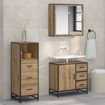 Casa si Gradina - Mobilier - Seturi de mobilier - Seturi baie - Set de mobilier pentru baie cu sertar 3 pcs stejar artizanal - Infinity.ro
