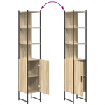 Casa si Gradina - Mobilier - Seturi de mobilier - Seturi baie - Set de mobilier pentru baie cu raft Pe perete cu depozitare cu oglinda 4 pcs Stejar sonoma - Infinity.ro