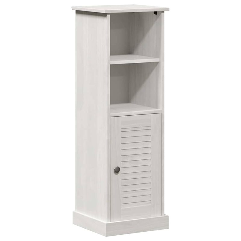 Casa si Gradina - Mobilier - Seturi de mobilier - Seturi baie - Set de mobilier pentru baie cu sertar cu raft Pe perete cu depozitare cu usa cu oglinda 3 pcs alb antichizat - Infinity.ro