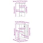 Casa si Gradina - Mobilier - Mobilier baie - Corpuri baie - Set de mobilier pentru baie cu raft 2 pcs Marou si Marou miere - Infinity.ro