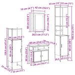 Casa si Gradina - Mobilier - Seturi de mobilier - Seturi baie - Set de mobilier pentru baie cu raft Pe perete cu depozitare cu usa cu oglinda 4 pcs Stejar sonoma - Infinity.ro