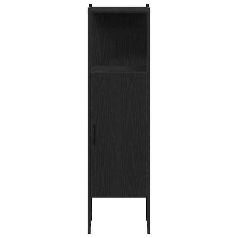 Casa si Gradina - Mobilier - Seturi de mobilier - Seturi baie - Set de Mobilier pentru Baie 4 Piese Negru Stejar Lemn Prelucrat - Infinity.ro