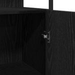 Casa si Gradina - Mobilier - Seturi de mobilier - Seturi baie - Set de Mobilier pentru Baie 4 Piese Negru Stejar Lemn Prelucrat - Infinity.ro