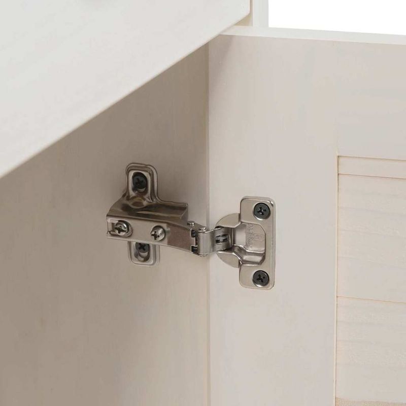 Casa si Gradina - Mobilier - Seturi de mobilier - Seturi baie - Set de mobilier pentru baie cu sertar cu raft Pe perete cu depozitare cu usa cu oglinda 3 pcs alb antichizat - Infinity.ro