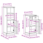 Casa si Gradina - Mobilier - Seturi de mobilier - Seturi baie - Set de mobilier pentru baie cu sertar cu raft Pe perete cu depozitare cu usa cu oglinda 3 pcs alb antichizat - Infinity.ro