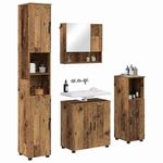 Casa si Gradina - Mobilier - Mobilier baie - Corpuri baie - Set de mobilier pentru baie 4 pcs Lemn vechi 61 x 35 x 64 cm - Infinity.ro