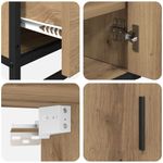 Casa si Gradina - Mobilier - Seturi de mobilier - Seturi baie - Set de mobilier pentru baie cu sertar 3 pcs stejar artizanal - Infinity.ro