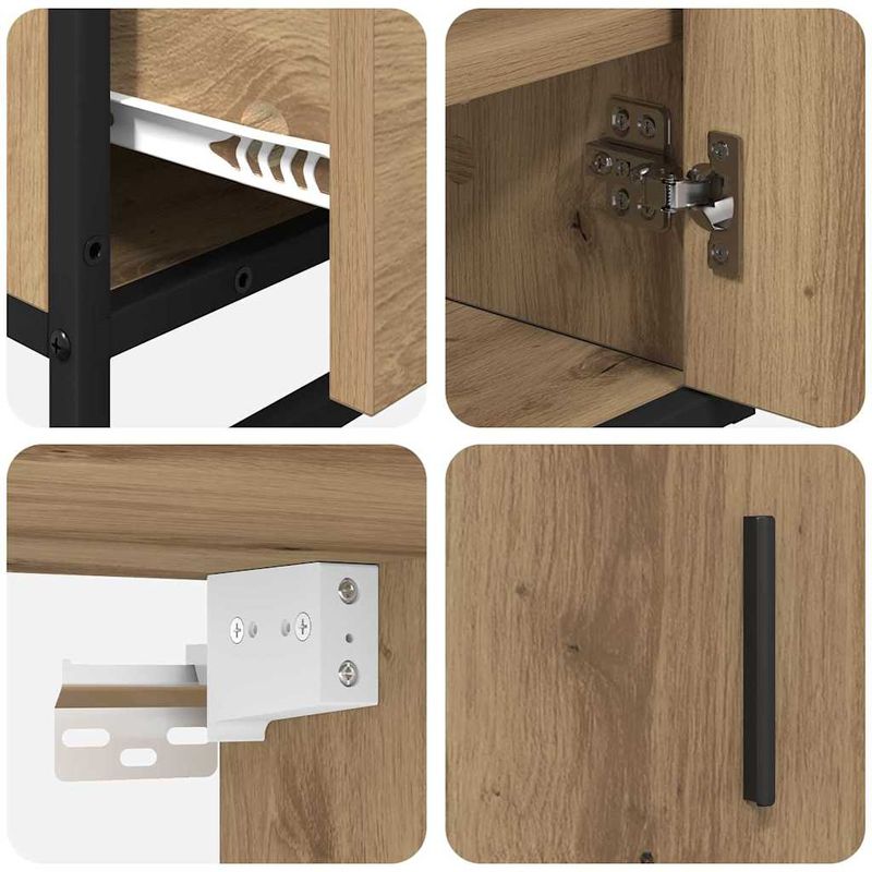 Casa si Gradina - Mobilier - Seturi de mobilier - Seturi baie - Set de mobilier pentru baie cu sertar 3 pcs stejar artizanal - Infinity.ro