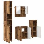 Casa si Gradina - Mobilier - Mobilier baie - Corpuri baie - Set de mobilier pentru baie 4 pcs Lemn vechi 61 x 35 x 64 cm - Infinity.ro