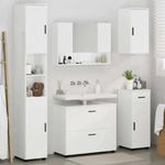 Casa si Gradina - Mobilier - Seturi de mobilier - Seturi baie - Set de mobilier pentru baie cu sertar 5 pcs Alb foarte lucios - Infinity.ro