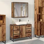 Casa si Gradina - Mobilier - Seturi de mobilier - Seturi baie - Set de mobilier pentru baie 2 pcs Lemn vechi 80 x 33 x 60 cm - Infinity.ro