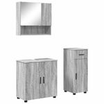 Casa si Gradina - Mobilier - Mobilier baie - Corpuri baie - Set de mobilier pentru baie 3 pcs sonoma gri 61 x 35 x 64 cm - Infinity.ro