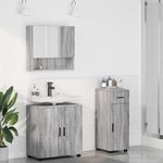 Casa si Gradina - Mobilier - Mobilier baie - Corpuri baie - Set de mobilier pentru baie 3 pcs sonoma gri 61 x 35 x 64 cm - Infinity.ro