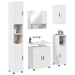 Casa si Gradina - Mobilier - Mobilier baie - Corpuri baie - Set de mobilier pentru baie Pe perete 5 pcs Alb 61 x 35 x 64 cm - Infinity.ro