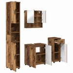 Casa si Gradina - Mobilier - Mobilier baie - Corpuri baie - Set de mobilier pentru baie 4 pcs Lemn vechi 61 x 35 x 64 cm - Infinity.ro
