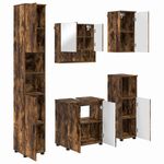 Casa si Gradina - Mobilier - Mobilier baie - Corpuri baie - Set de mobilier pentru baie 5 pcs Stejar afumat 61 x 35 x 64 cm - Infinity.ro