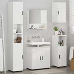 Casa si Gradina - Mobilier - Mobilier baie - Corpuri baie - Set de mobilier pentru baie Pe perete 5 pcs Alb 61 x 35 x 64 cm - Infinity.ro
