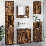 Casa si Gradina - Mobilier - Mobilier baie - Corpuri baie - Set de mobilier pentru baie 5 pcs Stejar afumat 61 x 35 x 64 cm - Infinity.ro
