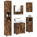 Casa si Gradina - Mobilier - Mobilier baie - Corpuri baie - Set de mobilier pentru baie 5 pcs Stejar afumat 61 x 35 x 64 cm - Infinity.ro