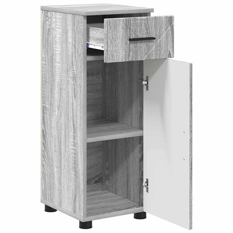 Casa si Gradina - Mobilier - Mobilier baie - Corpuri baie - Set de mobilier pentru baie 3 pcs sonoma gri 61 x 35 x 64 cm - Infinity.ro