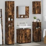 Casa si Gradina - Mobilier - Mobilier baie - Corpuri baie - Set de mobilier pentru baie 5 pcs Stejar afumat 61 x 35 x 64 cm - Infinity.ro
