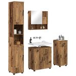 Casa si Gradina - Mobilier - Mobilier baie - Corpuri baie - Set de mobilier pentru baie 4 pcs Lemn vechi 61 x 35 x 64 cm - Infinity.ro