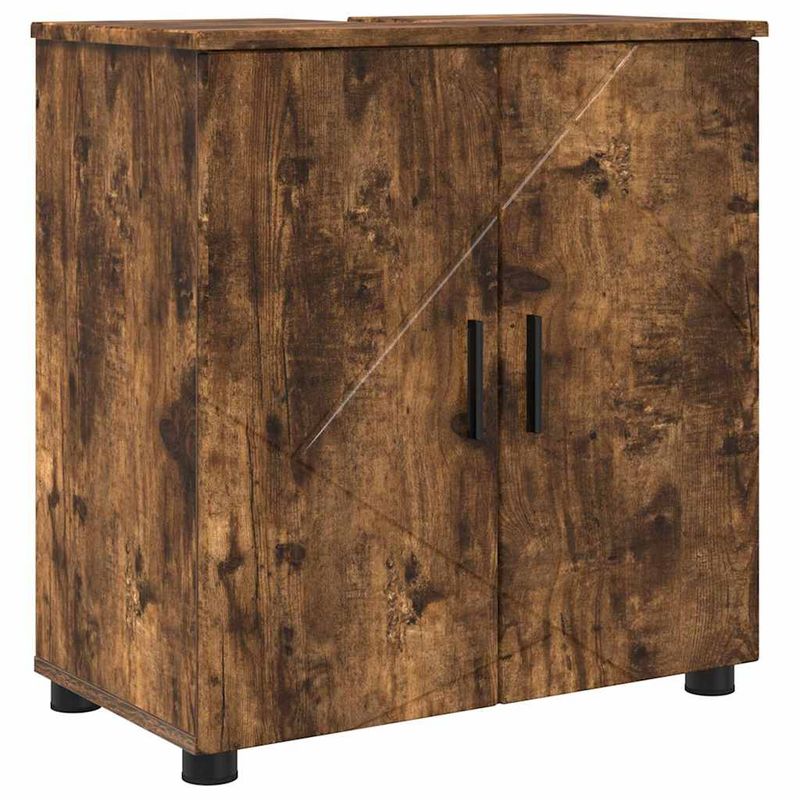 Casa si Gradina - Mobilier - Mobilier baie - Corpuri baie - Set de mobilier pentru baie 5 pcs Stejar afumat 61 x 35 x 64 cm - Infinity.ro