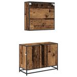 Casa si Gradina - Mobilier - Seturi de mobilier - Seturi baie - Set de mobilier pentru baie 2 pcs Lemn vechi 80 x 33 x 60 cm - Infinity.ro