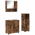 Casa si Gradina - Mobilier - Mobilier baie - Corpuri baie - Set de mobilier pentru baie 3 pcs Stejar afumat 61 x 35 x 64 cm - Infinity.ro