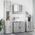 Casa si Gradina - Mobilier - Mobilier baie - Corpuri baie - Set de mobilier pentru baie 4 pcs sonoma gri 61 x 35 x 64 cm - Infinity.ro