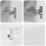 Casa si Gradina - Mobilier - Mobilier baie - Corpuri baie - Set de mobilier pentru baie Pe perete 5 pcs Alb 61 x 35 x 64 cm - Infinity.ro