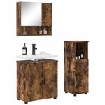 Casa si Gradina - Mobilier - Mobilier baie - Corpuri baie - Set de mobilier pentru baie 3 pcs Stejar afumat 61 x 35 x 64 cm - Infinity.ro