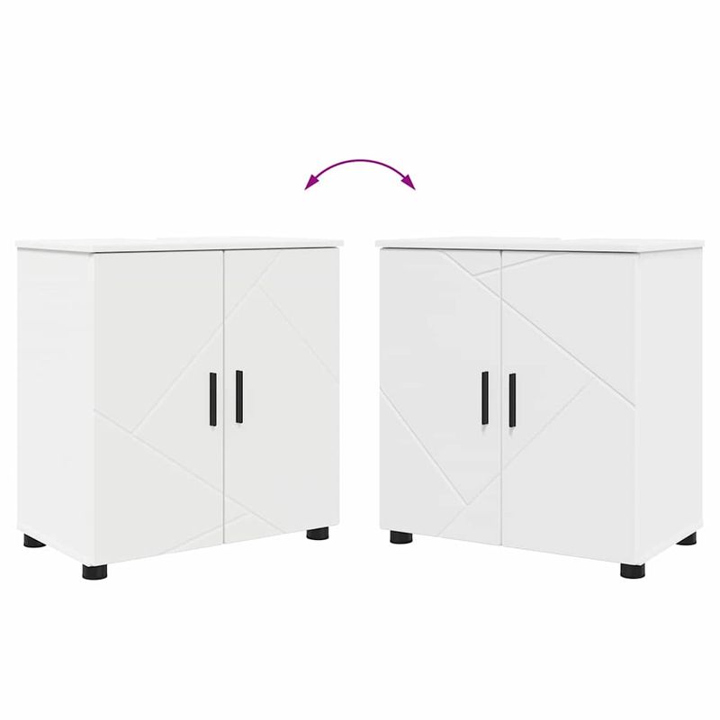 Casa si Gradina - Mobilier - Mobilier baie - Corpuri baie - Set de mobilier pentru baie Pe perete 5 pcs Alb 61 x 35 x 64 cm - Infinity.ro