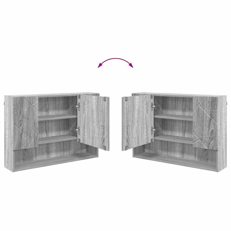 Casa si Gradina - Mobilier - Seturi de mobilier - Seturi baie - Set de mobilier pentru baie 4 pcs sonoma gri 30 x 35 x 192 cm - Infinity.ro