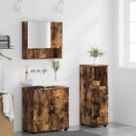 Casa si Gradina - Mobilier - Mobilier baie - Corpuri baie - Set de mobilier pentru baie 3 pcs Stejar afumat 61 x 35 x 64 cm - Infinity.ro