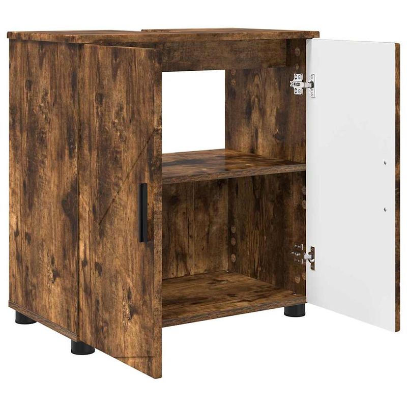 Casa si Gradina - Mobilier - Mobilier baie - Corpuri baie - Set de mobilier pentru baie 3 pcs Stejar afumat 61 x 35 x 64 cm - Infinity.ro