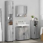Casa si Gradina - Mobilier - Mobilier baie - Corpuri baie - Set de mobilier pentru baie 4 pcs sonoma gri 61 x 35 x 64 cm - Infinity.ro