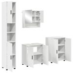 Casa si Gradina - Mobilier - Mobilier baie - Corpuri baie - Set de mobilier pentru baie Pe perete 4 pcs Alb 61 x 35 x 64 cm - Infinity.ro