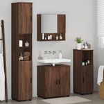 Casa si Gradina - Mobilier - Mobilier baie - Corpuri baie - Set de mobilier pentru baie 4 pcs Stejar brun 61 x 35 x 64 cm - Infinity.ro