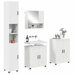 Casa si Gradina - Mobilier - Mobilier baie - Corpuri baie - Set de mobilier pentru baie Pe perete 4 pcs Alb 61 x 35 x 64 cm - Infinity.ro