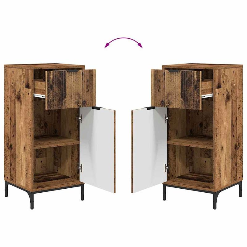 Casa si Gradina - Mobilier - Seturi de mobilier - Seturi baie - Set de mobilier pentru baie 2 pcs Lemn vechi 39.5 x 36 x 88 cm - Infinity.ro