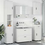 Casa si Gradina - Mobilier - Seturi de mobilier - Seturi baie - Set de mobilier pentru baie cu raft 5 pcs Alb 30 x 35 x 192 cm - Infinity.ro