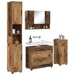 Casa si Gradina - Mobilier - Seturi de mobilier - Seturi baie - Set de mobilier pentru baie 4 pcs Lemn vechi 30 x 35 x 192 cm - Infinity.ro