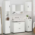 Casa si Gradina - Mobilier - Seturi de mobilier - Seturi baie - Set de mobilier pentru baie cu raft 5 pcs Alb 30 x 35 x 192 cm - Infinity.ro