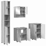 Casa si Gradina - Mobilier - Mobilier baie - Corpuri baie - Set de mobilier pentru baie 4 pcs sonoma gri 61 x 35 x 64 cm - Infinity.ro